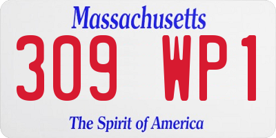 MA license plate 309WP1