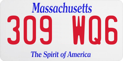 MA license plate 309WQ6