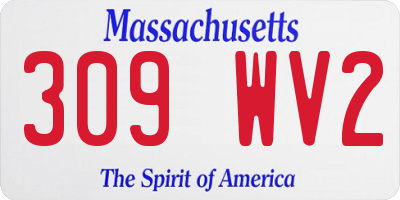 MA license plate 309WV2