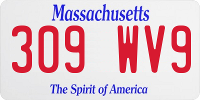 MA license plate 309WV9