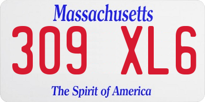 MA license plate 309XL6