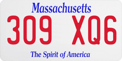 MA license plate 309XQ6