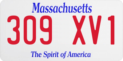 MA license plate 309XV1