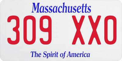 MA license plate 309XX0