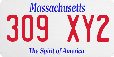 MA license plate 309XY2