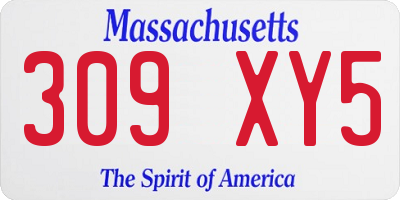 MA license plate 309XY5