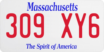 MA license plate 309XY6