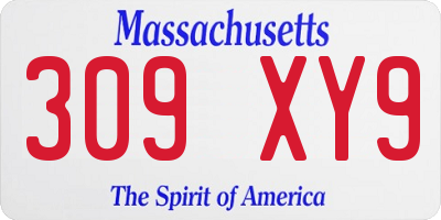 MA license plate 309XY9