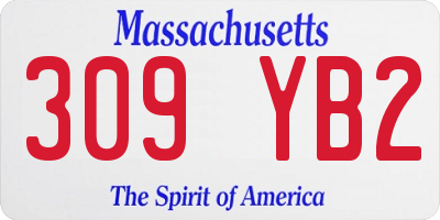 MA license plate 309YB2