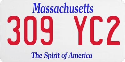 MA license plate 309YC2