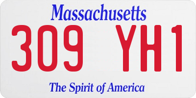 MA license plate 309YH1