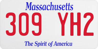 MA license plate 309YH2