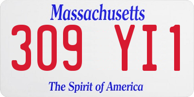MA license plate 309YI1