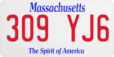 MA license plate 309YJ6