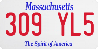 MA license plate 309YL5