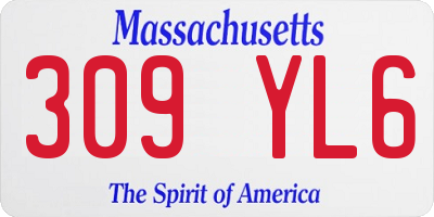 MA license plate 309YL6