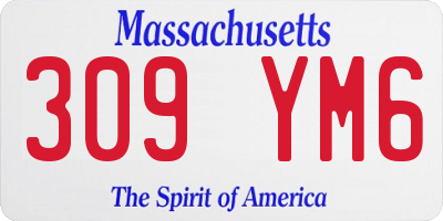 MA license plate 309YM6