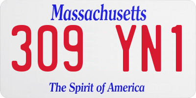 MA license plate 309YN1