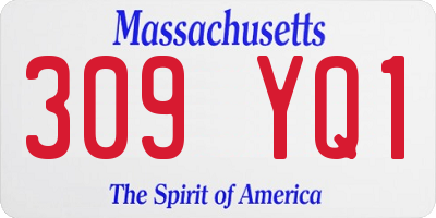 MA license plate 309YQ1