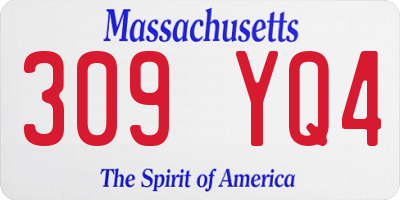 MA license plate 309YQ4