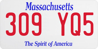MA license plate 309YQ5