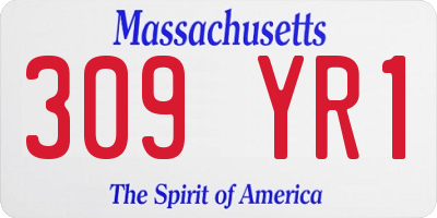 MA license plate 309YR1