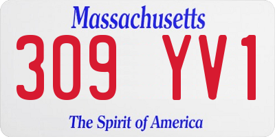 MA license plate 309YV1