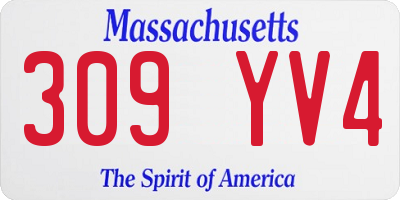 MA license plate 309YV4
