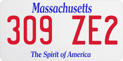 MA license plate 309ZE2