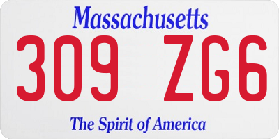 MA license plate 309ZG6