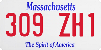 MA license plate 309ZH1