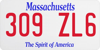 MA license plate 309ZL6