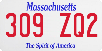 MA license plate 309ZQ2