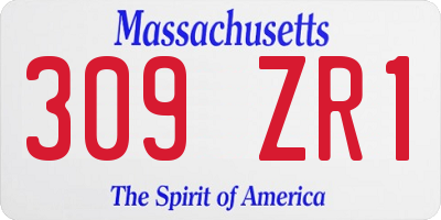 MA license plate 309ZR1
