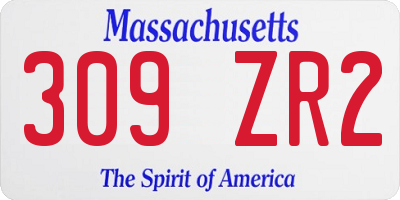 MA license plate 309ZR2