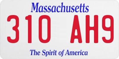 MA license plate 310AH9