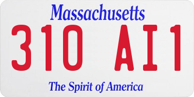 MA license plate 310AI1