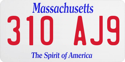 MA license plate 310AJ9