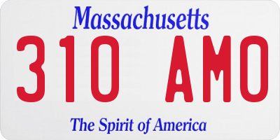 MA license plate 310AM0
