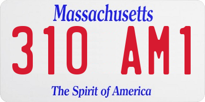 MA license plate 310AM1