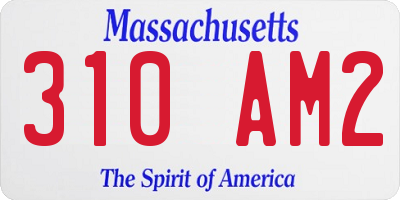 MA license plate 310AM2