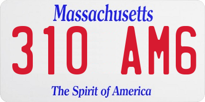MA license plate 310AM6