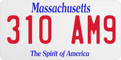 MA license plate 310AM9