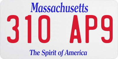 MA license plate 310AP9
