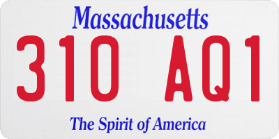 MA license plate 310AQ1