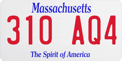 MA license plate 310AQ4