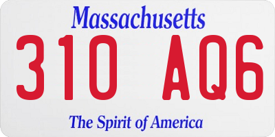 MA license plate 310AQ6
