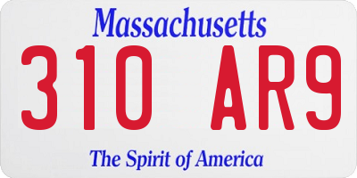 MA license plate 310AR9