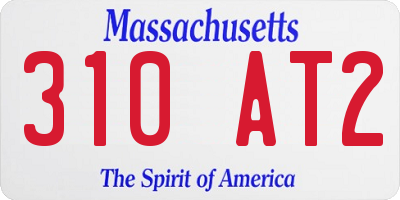 MA license plate 310AT2