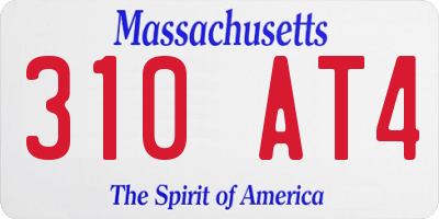 MA license plate 310AT4